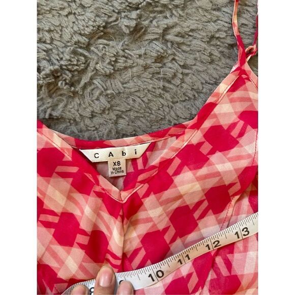 Cabi‎ houndstooth chiffon blouse size xsmall - Picture 4 of 5